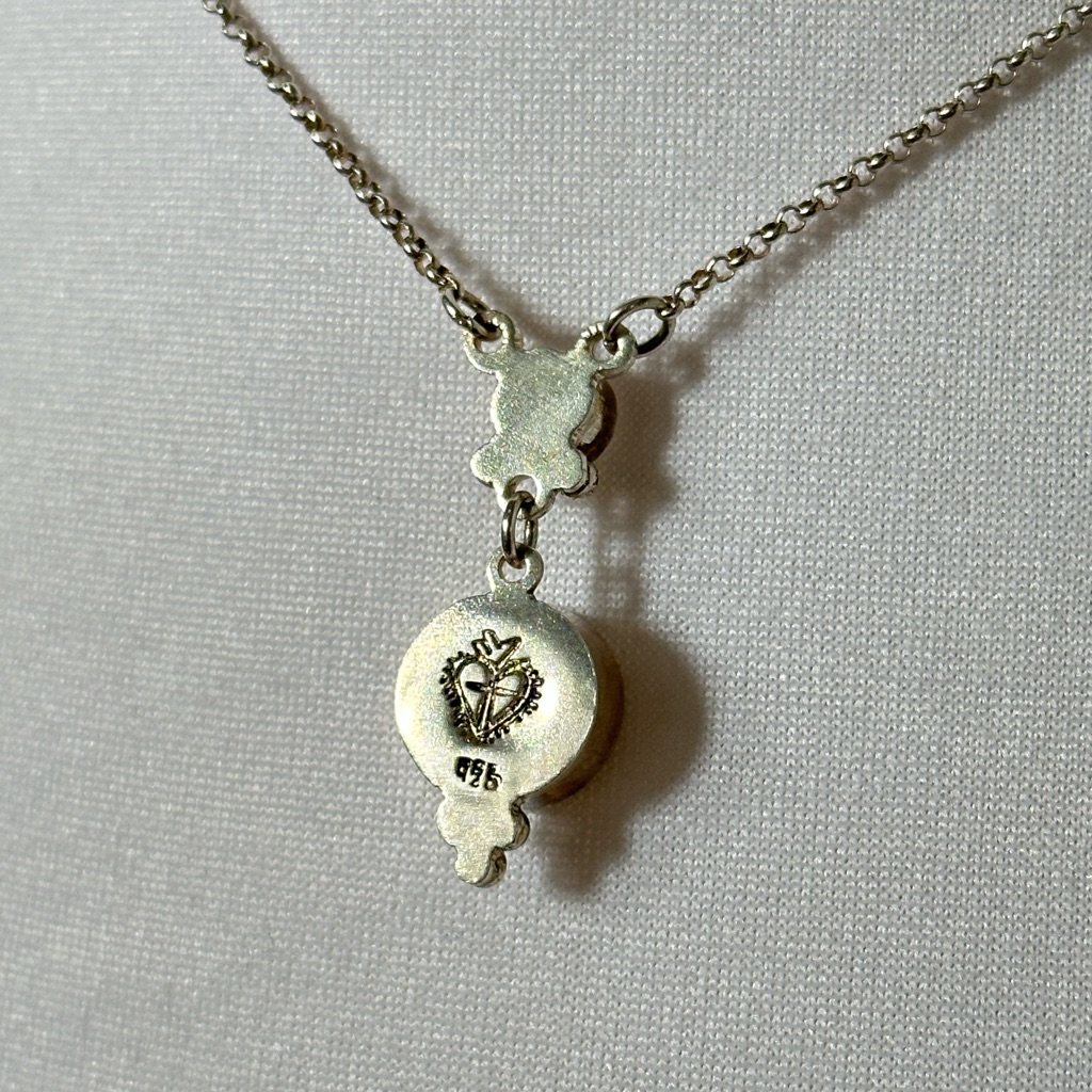 Nwt 925 Vsa San Benito Lucia Crystal Sterling Necklace Virgins Saints & Angels — image 3 of 5